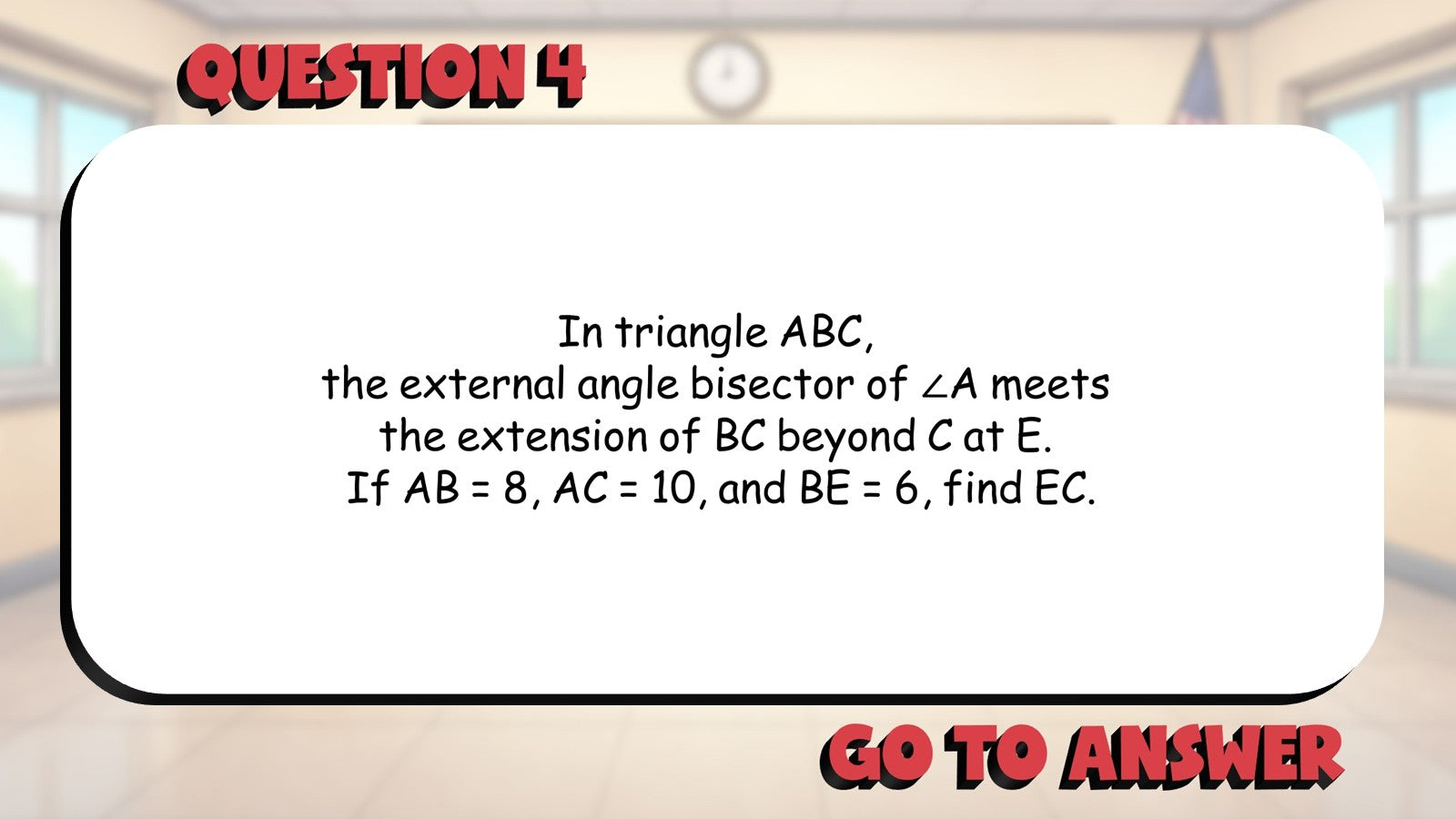 Triangle Angle Bisectors BIG TERRIBLE GAME - No Prep Geometry Math Review