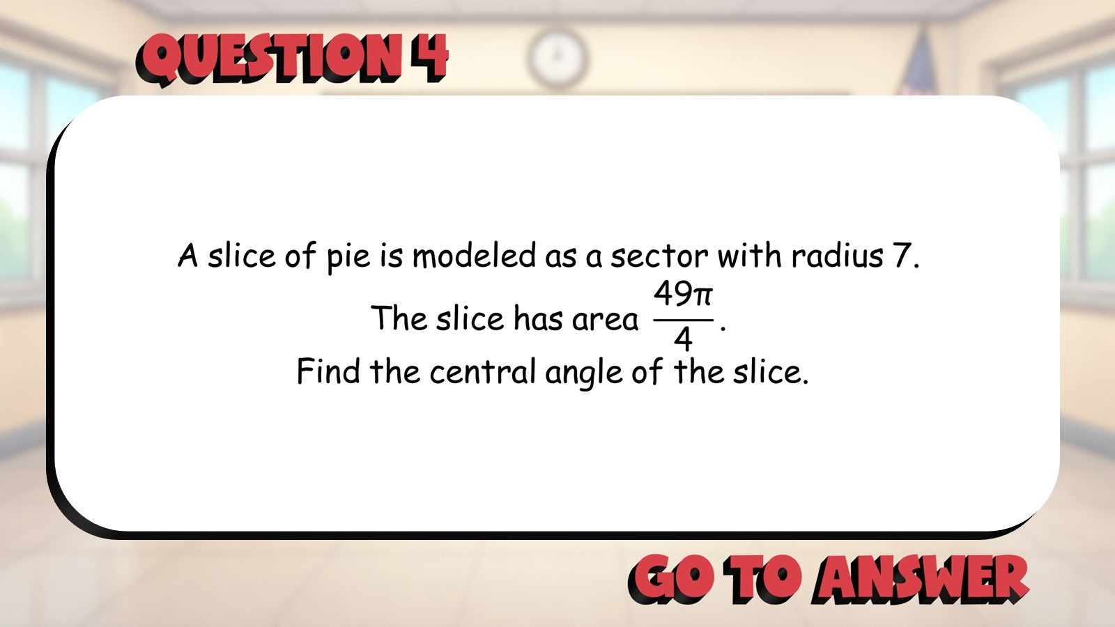 Sector Area BIG TERRIBLE GAME - No Prep Geometry Math Review Activity