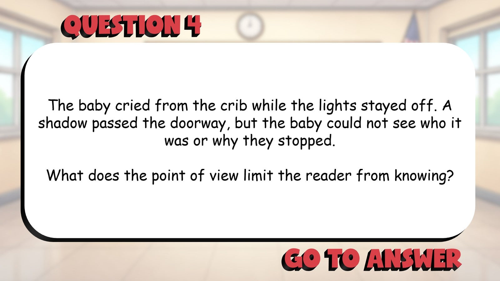 How Point of View Affects Understand BIG TERRIBLE GAME - Grade 4 ELA Review