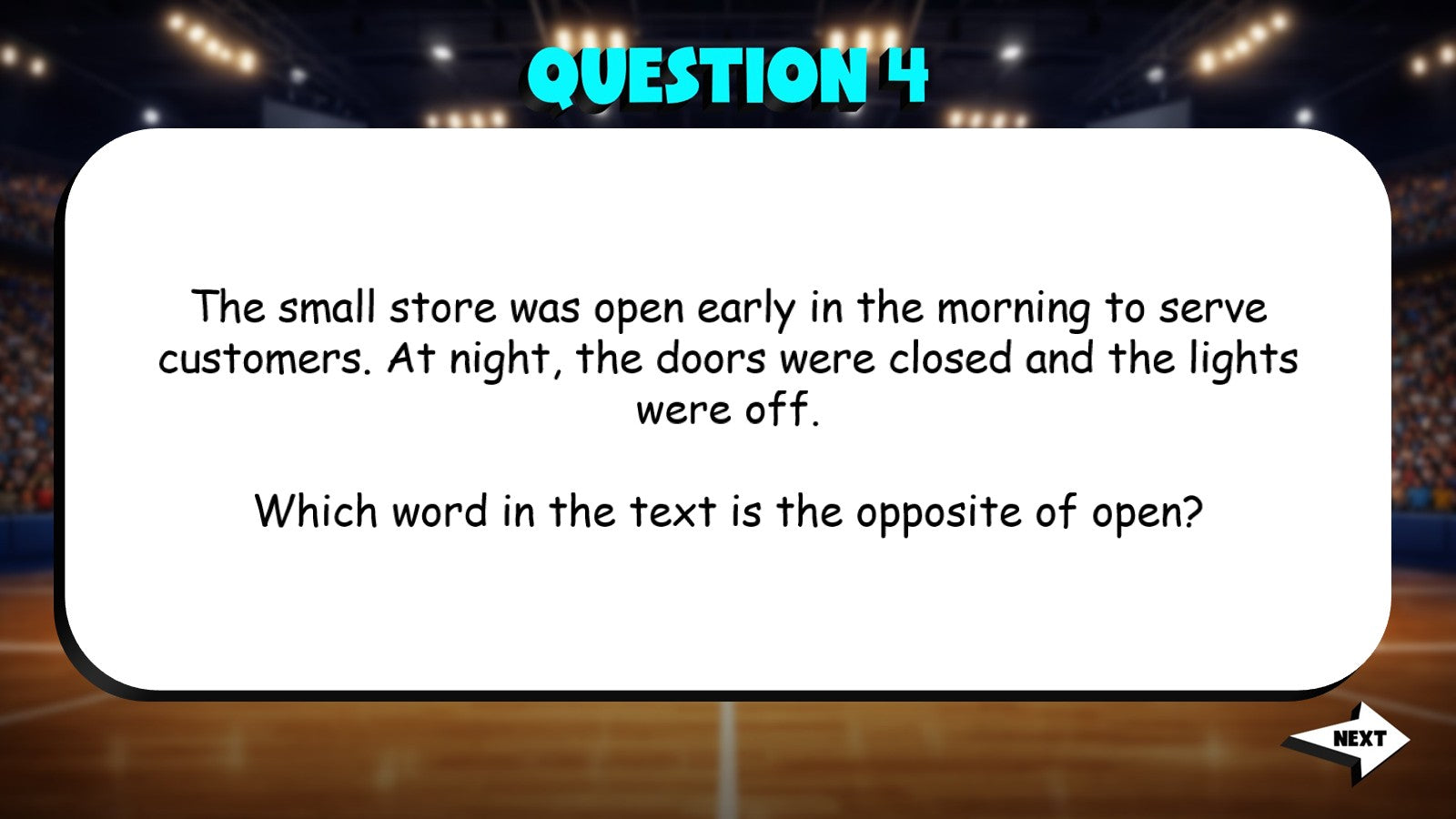 Identify Antonyms & Opposites in Context TRASHKETBALL ELA Game - No Prep Grade 4
