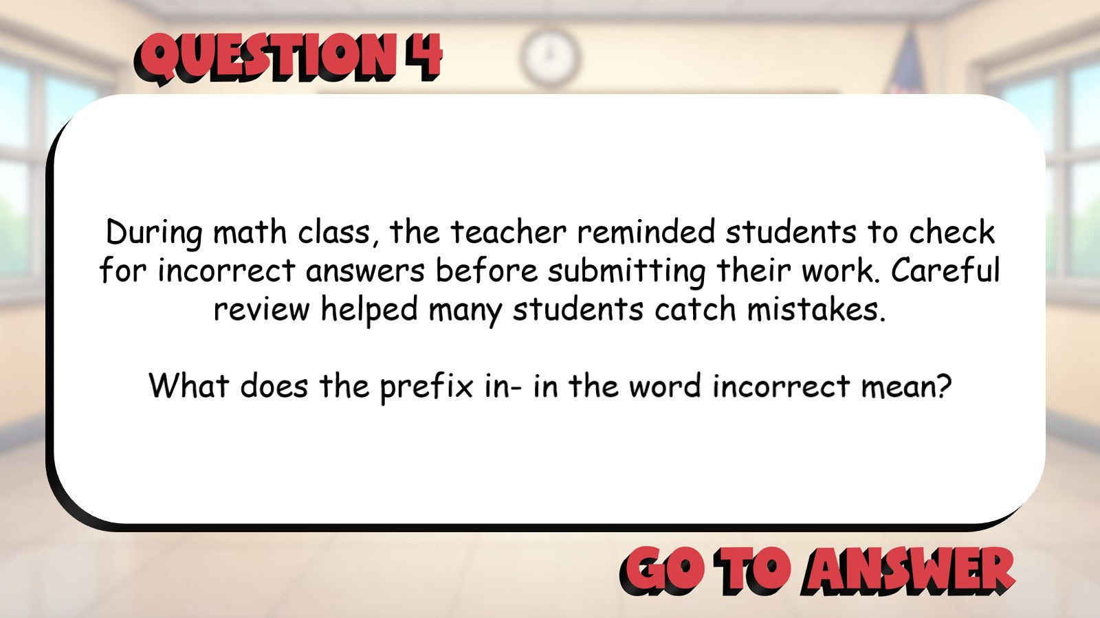 Understand Word Parts & Their Meanings BIG TERRIBLE GAME - Grade 4 ELA Review