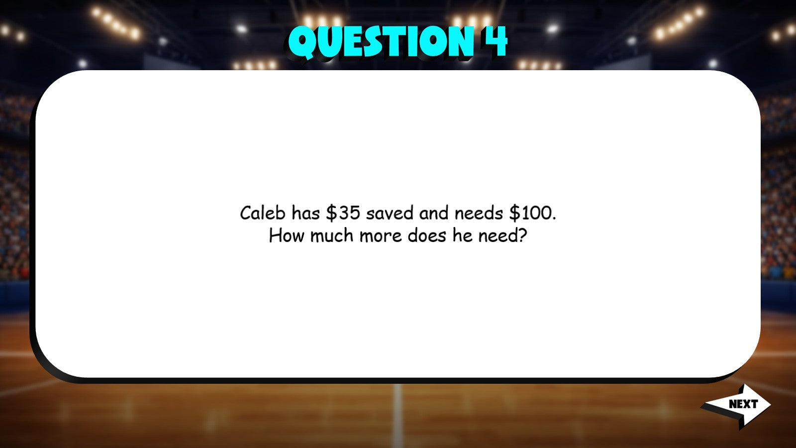 Calculating Savings Toward a Goal TRASHKETBALL Math Game - No Prep Grade 4