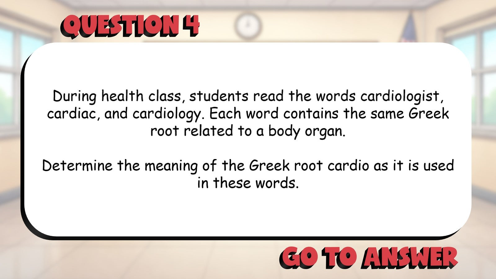 Identify Common Greek Roots & Meanings BIG TERRIBLE GAME - Grade 5 ELA Review