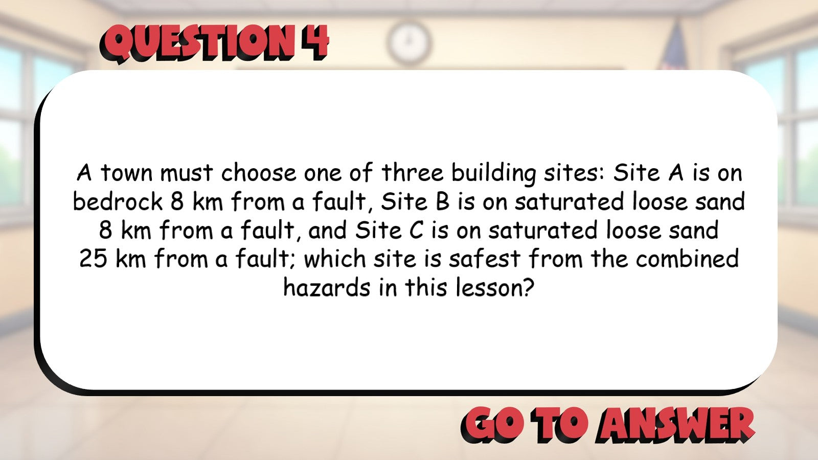 Earthquake Hazards BIG TERRIBLE GAME - No Prep Earth Science Review Activity