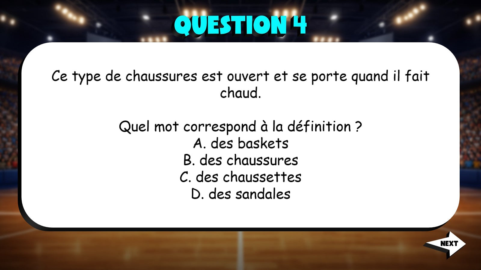 Match the Definition - Personal Style Items TRASHKETBALL French Game - No Prep