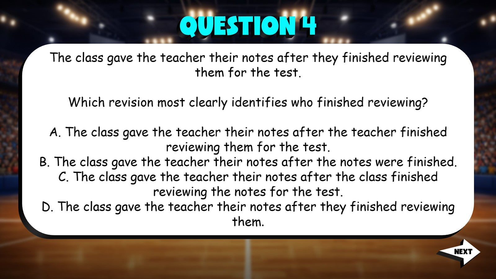 Select Revisions for Pronoun Reference TRASHKETBALL ELA Game - No Prep Grade 5
