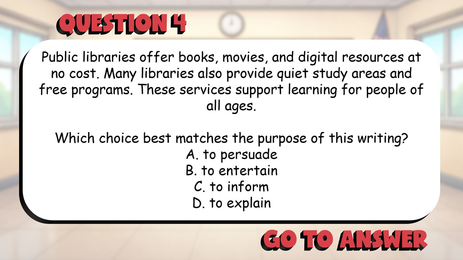 Identify the Author’s Purpose BIG TERRIBLE GAME - No Prep Grade 5 ELA Review