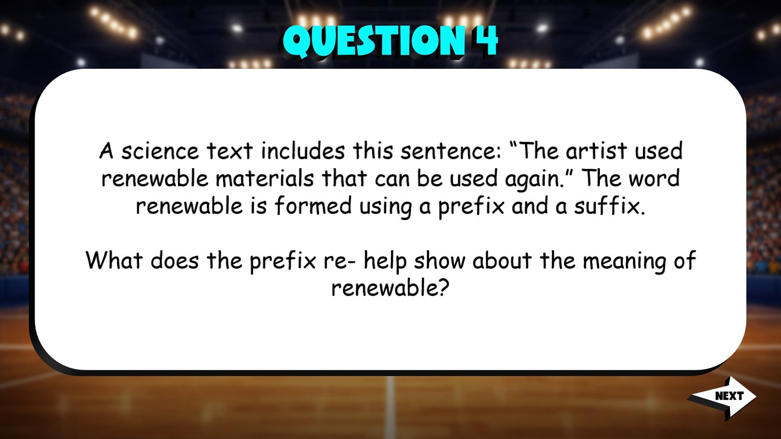 Using Word Parts to Determine Meaning TRASHKETBALL ELA Game - No Prep Grade 4