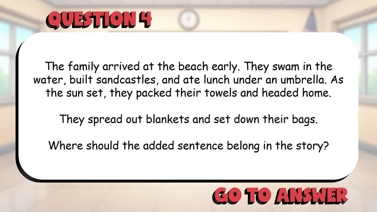 Identify Events That Belong in Each Story Part BIG TERRIBLE GAME - Grade 3 ELA
