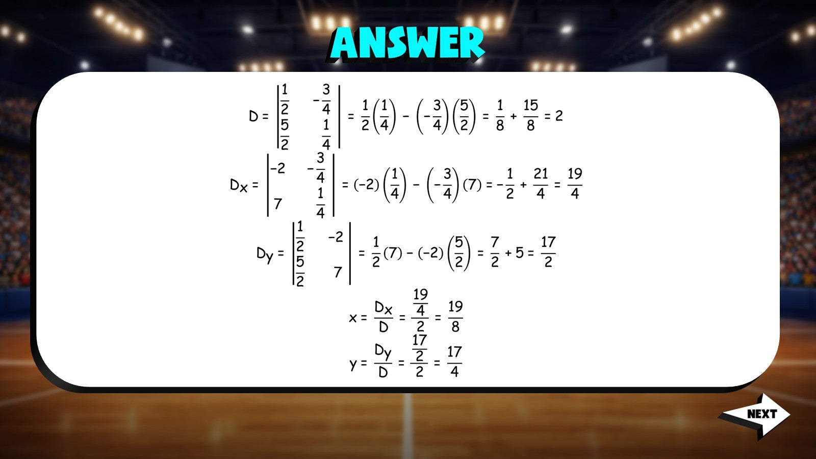 Cramer's Rule TRASHKETBALL Math Game - No Prep Algebra 2 Review Activity