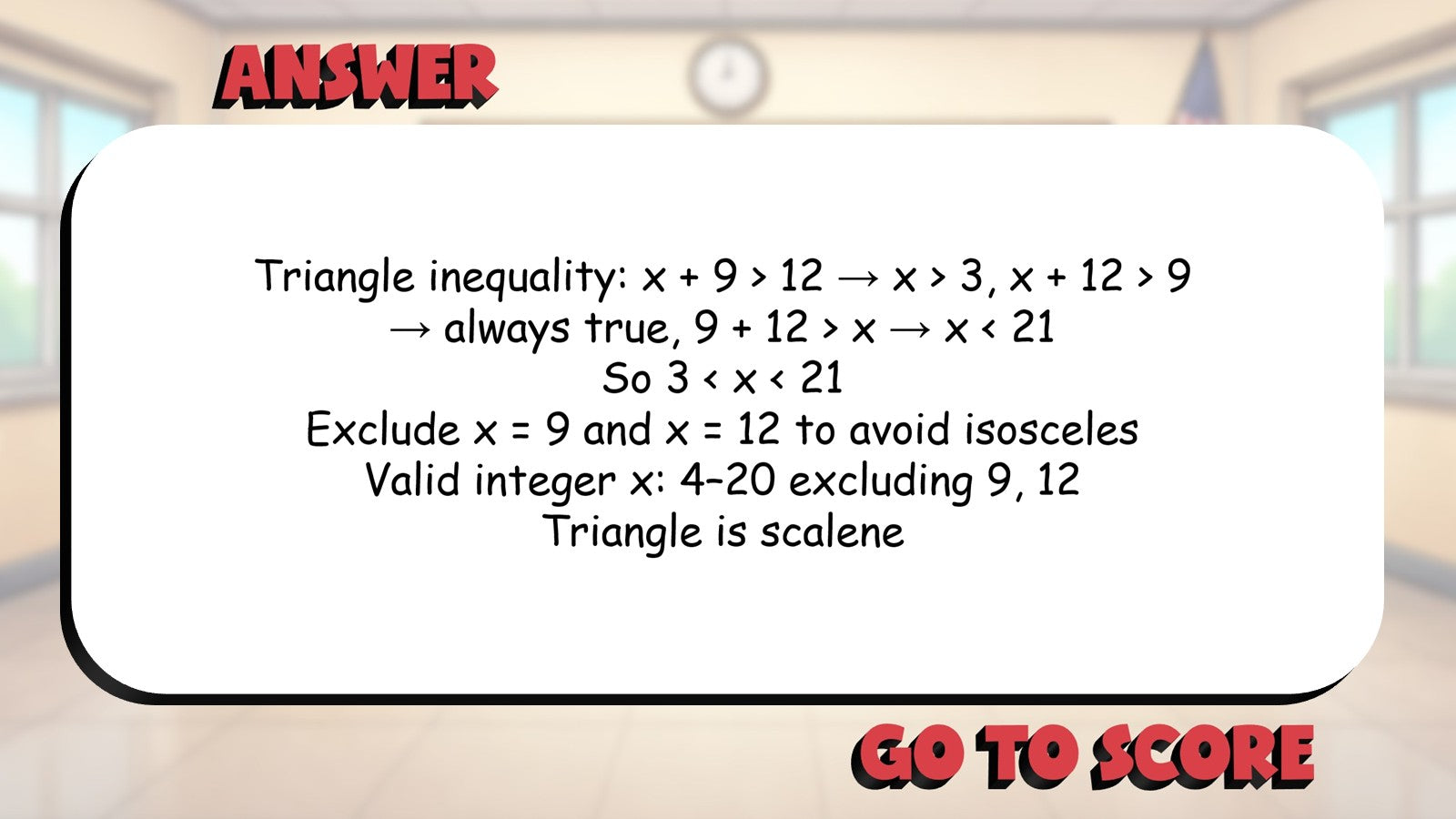 Classify Triangles By Sides BIG TERRIBLE GAME - No Prep Geometry Math Review