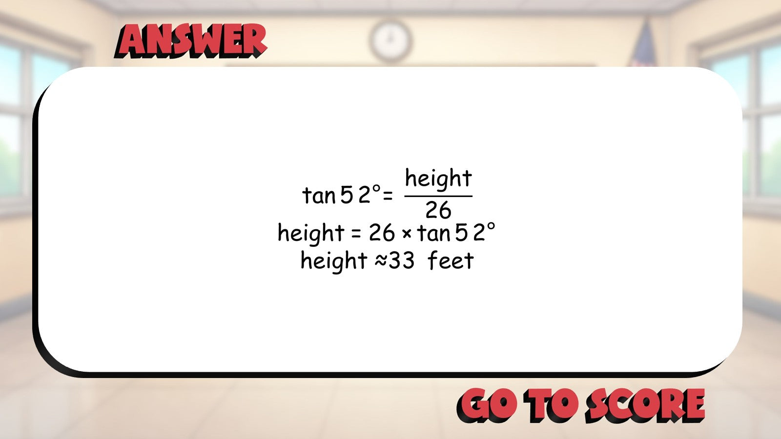 Inverse Trig Ratios BIG TERRIBLE GAME - No Prep Geometry Math Review Activity