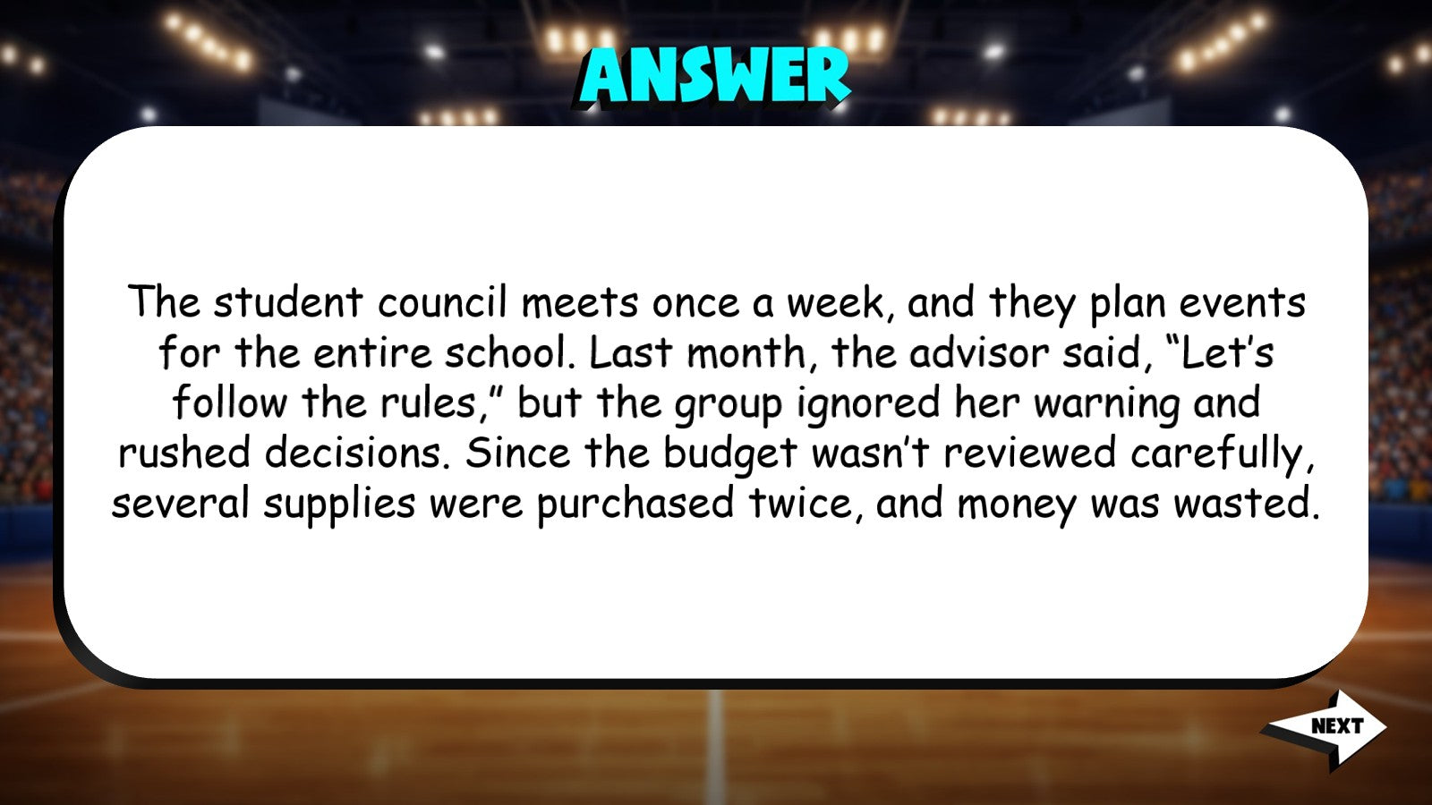Select the Most Correct & Clear Sentence TRASHKETBALL ELA Game - Grade 10