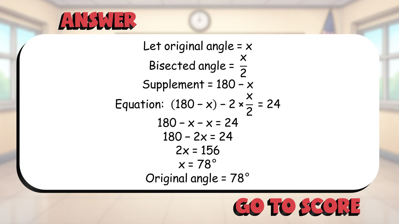 Angle Bisectors BIG TERRIBLE GAME - No Prep Geometry Math Review Activity