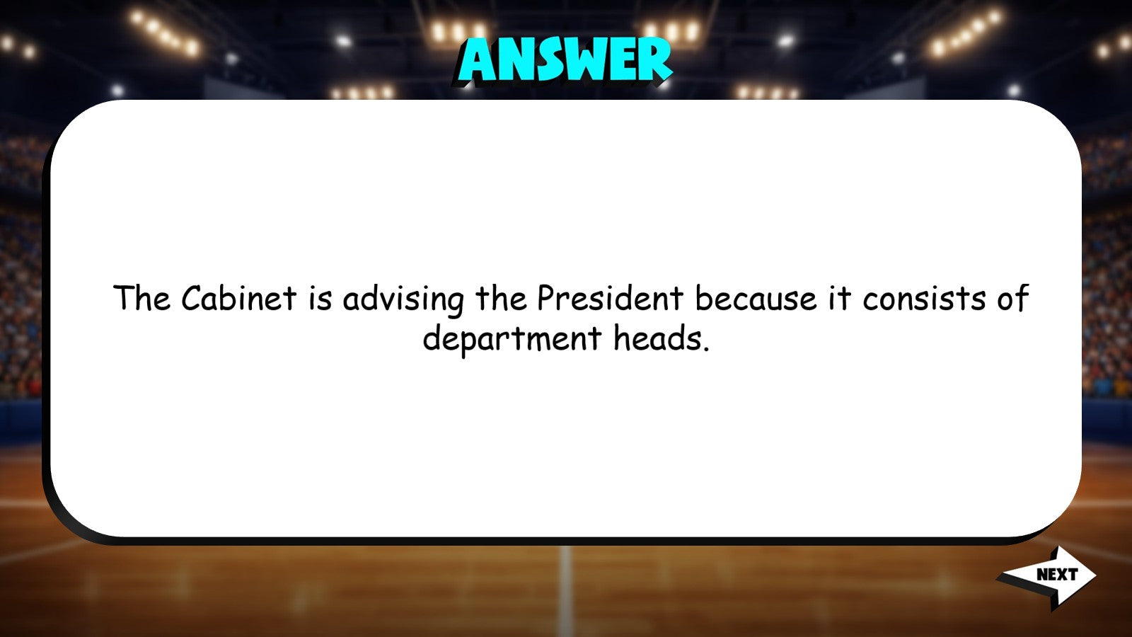 Executive Branch TRASHKETBALL Civics Game - No Prep Review Activity