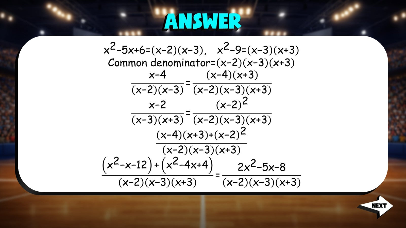 Add & Subtract Rational Expressions TRASHKETBALL Math Game - No Prep Algebra 2