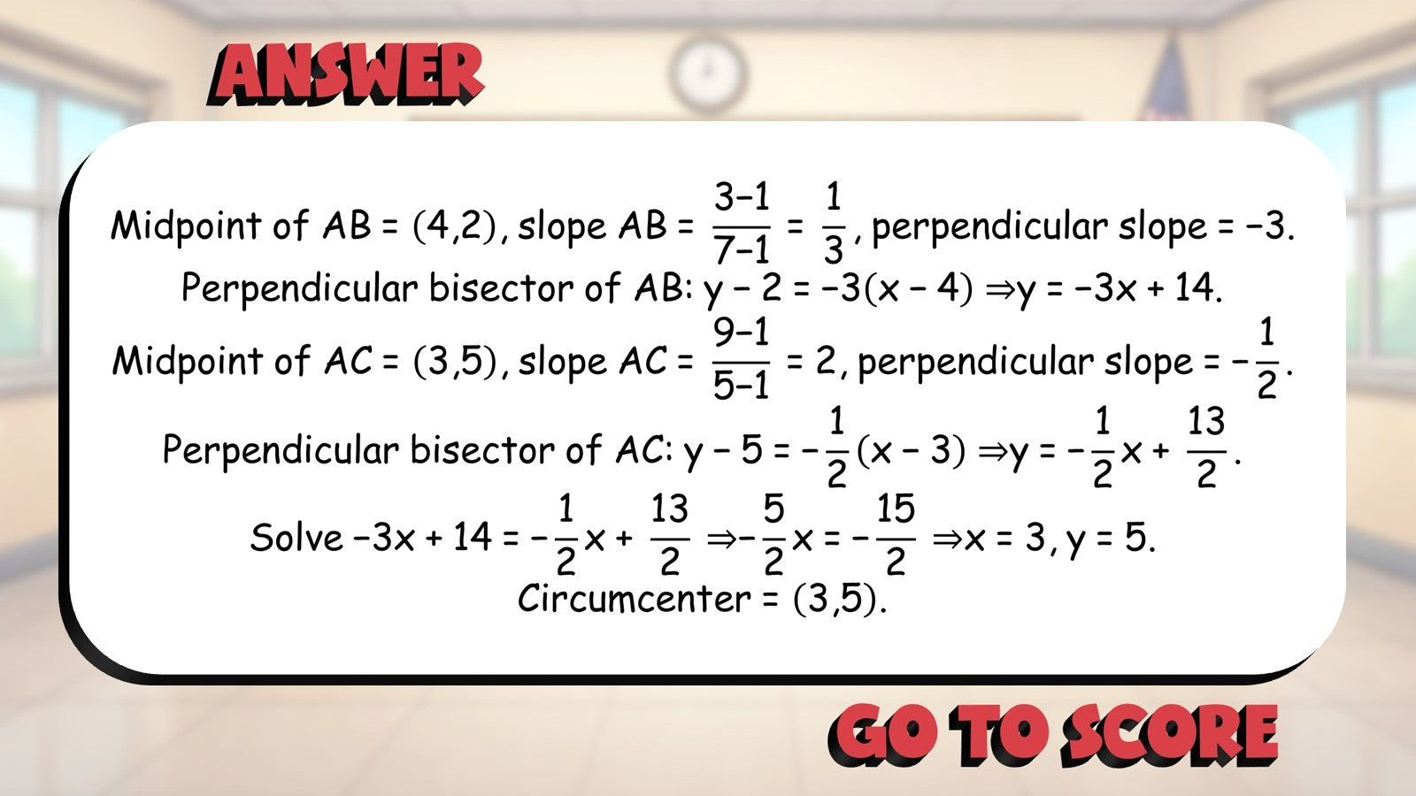 Triangle Circumcenter BIG TERRIBLE GAME - No Prep Geometry Math Review Activity