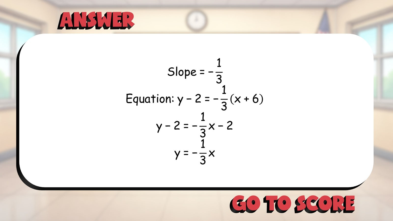 Slope of a Line BIG TERRIBLE GAME - No Prep Geometry Math Review Activity