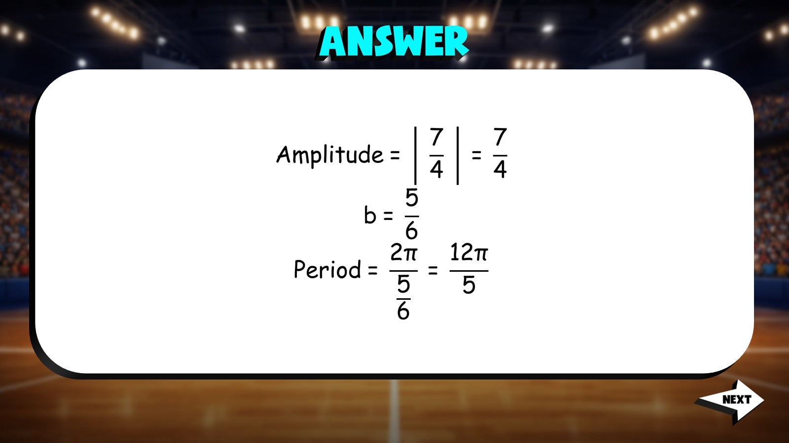 Amplitude and Period TRASHKETBALL Math Game - No Prep Algebra 2 Review Activity