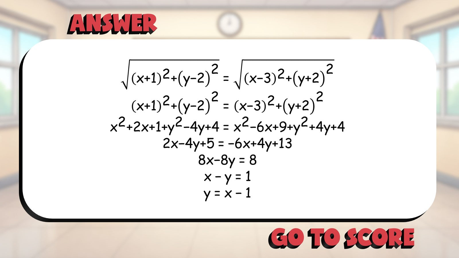 Equation of a Locus BIG TERRIBLE GAME - No Prep Geometry Math Review Activity