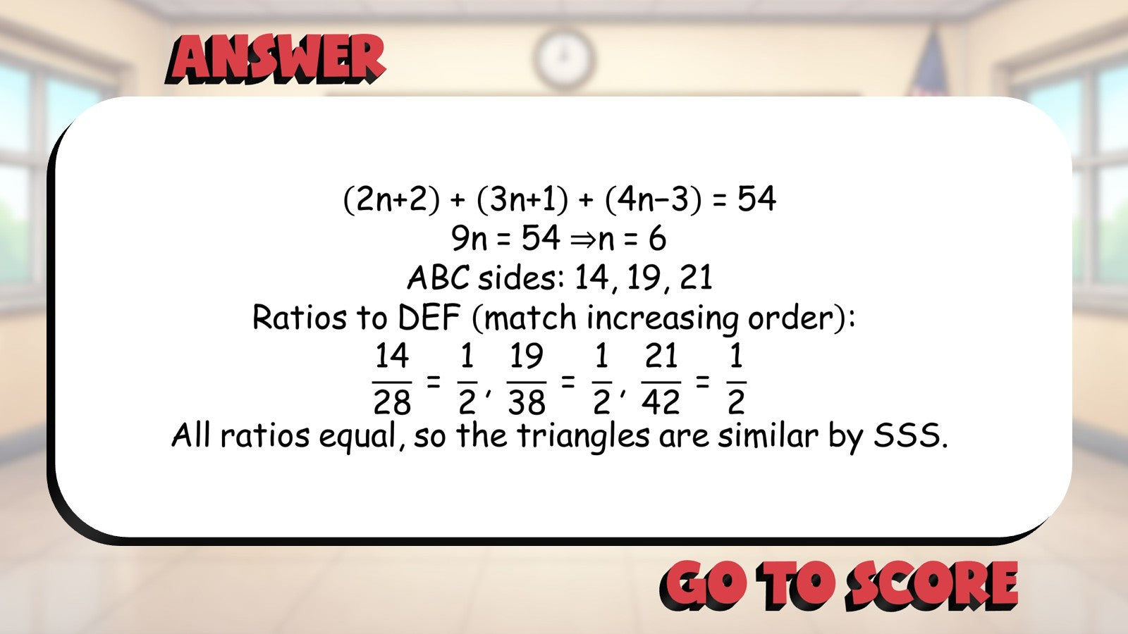 SSS Similarity BIG TERRIBLE GAME - No Prep Geometry Math Review Activity