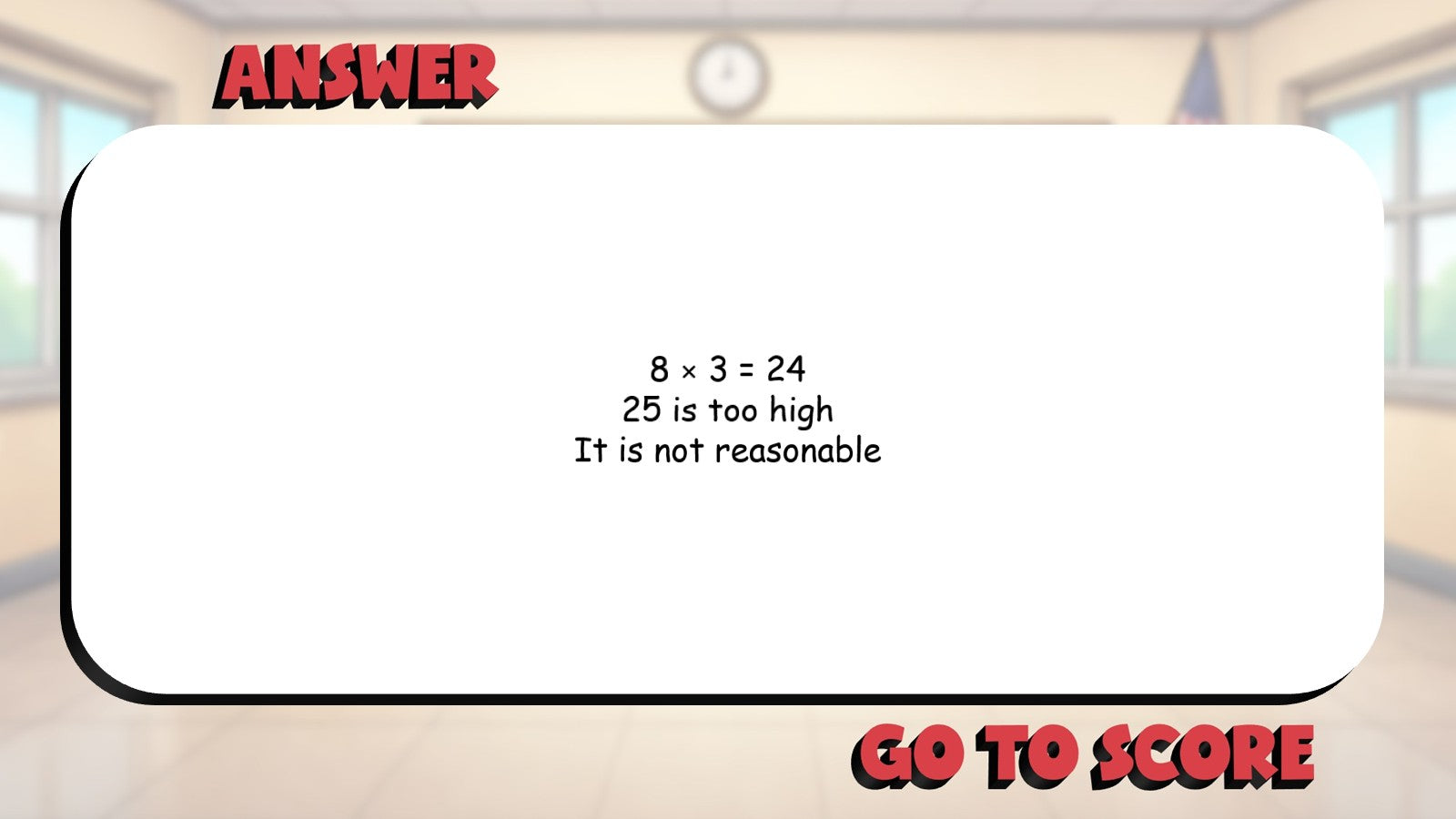 Checking If an Answer Is Reasonable BIG TERRIBLE GAME - Grade 3 Math Review