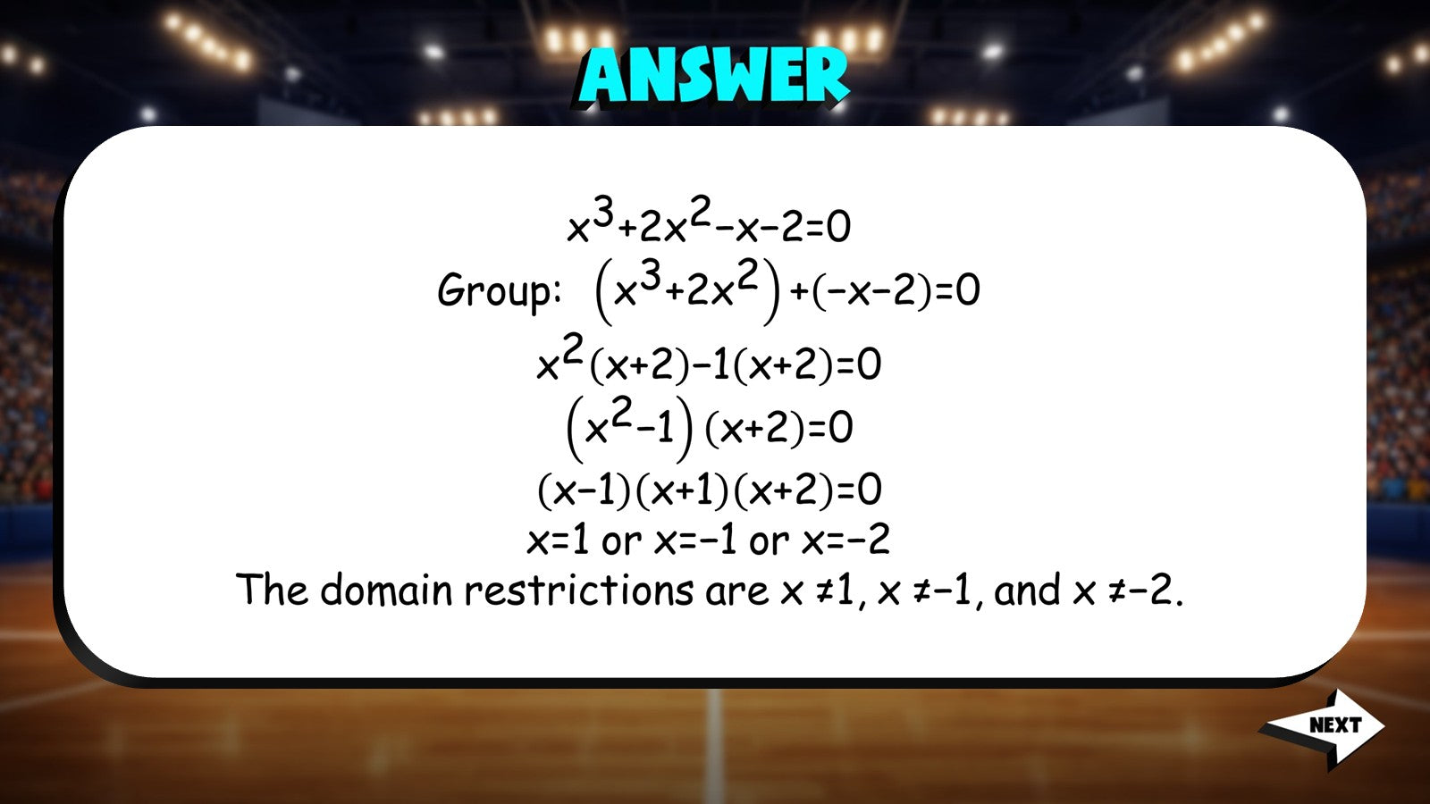 Rational Functions Domain Restrictions TRASHKETBALL Math Game - Algebra 2
