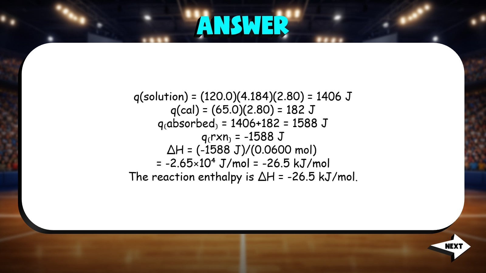 Reaction Enthalpy Calculations TRASHKETBALL Science Game - No Prep Chemistry