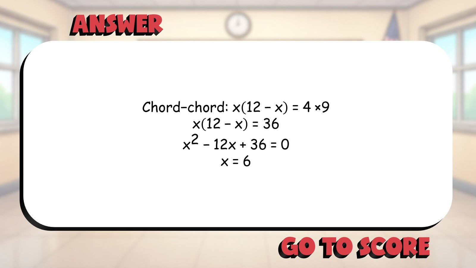 Segment Length Theorem Circles BIG TERRIBLE GAME - No Prep Geometry Math Review