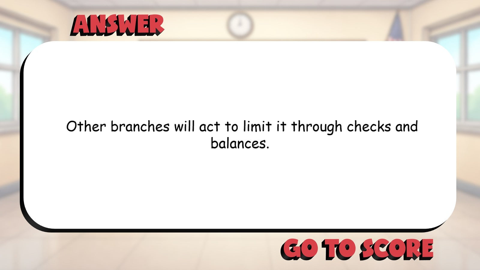 Purpose of Separation of Powers BIG TERRIBLE GAME - Grade 4 Socials Review
