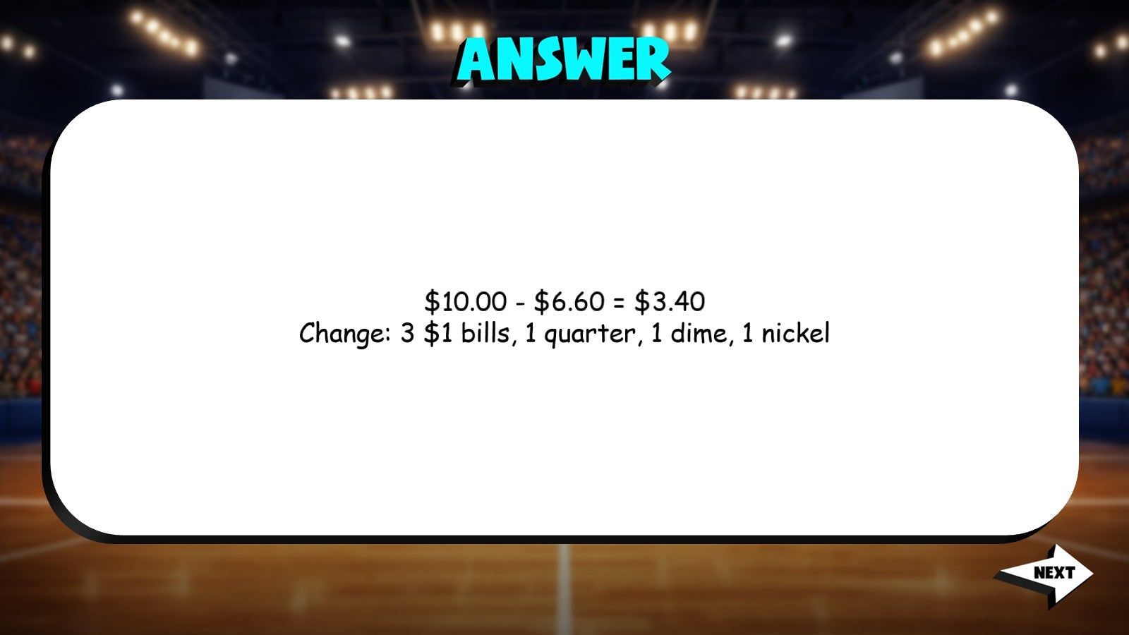 Making Change with Bills and Coins TRASHKETBALL Math Game - No Prep Grade 4