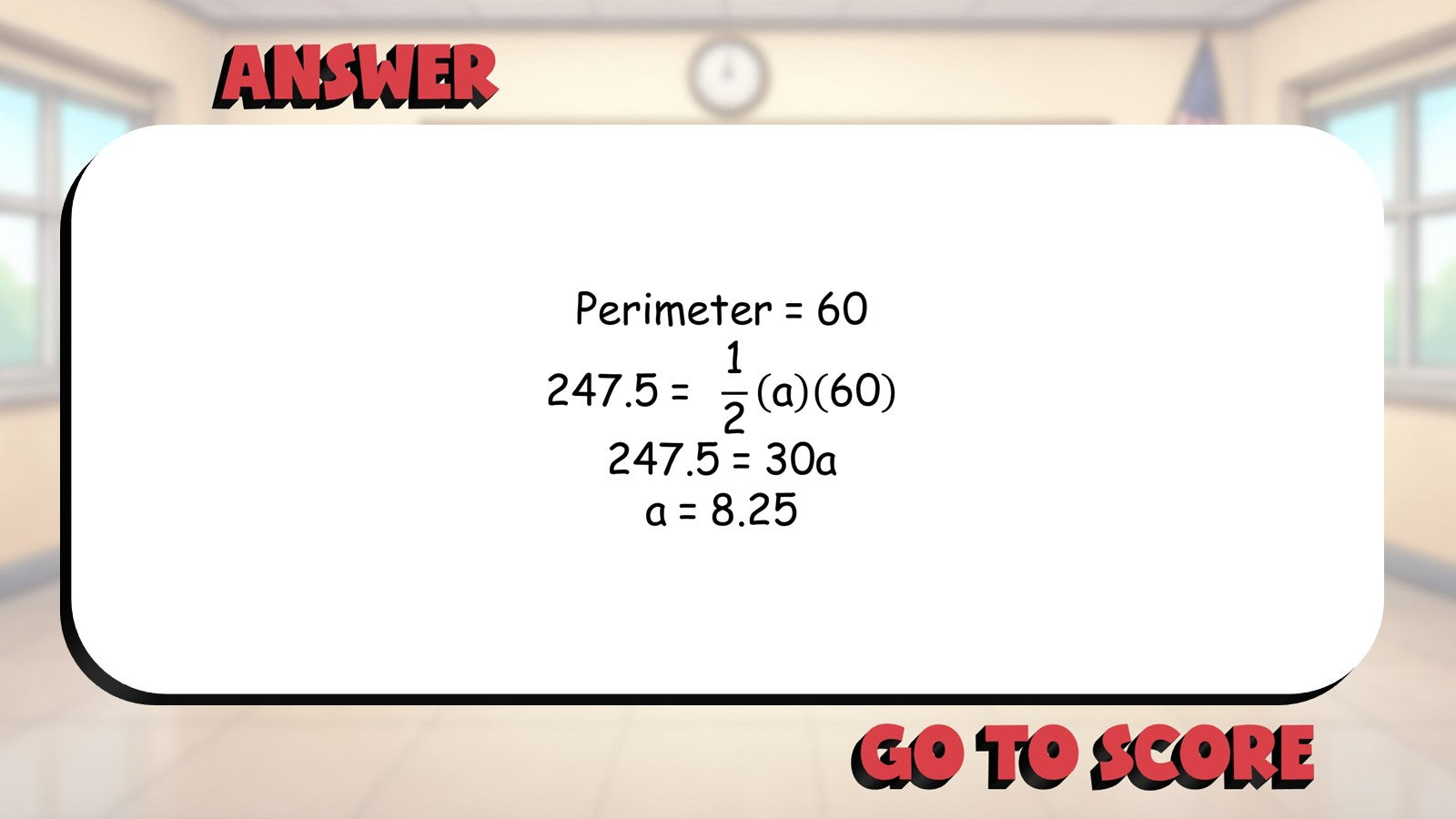 Area of Regular Polygons BIG TERRIBLE GAME - No Prep Geometry Math Review
