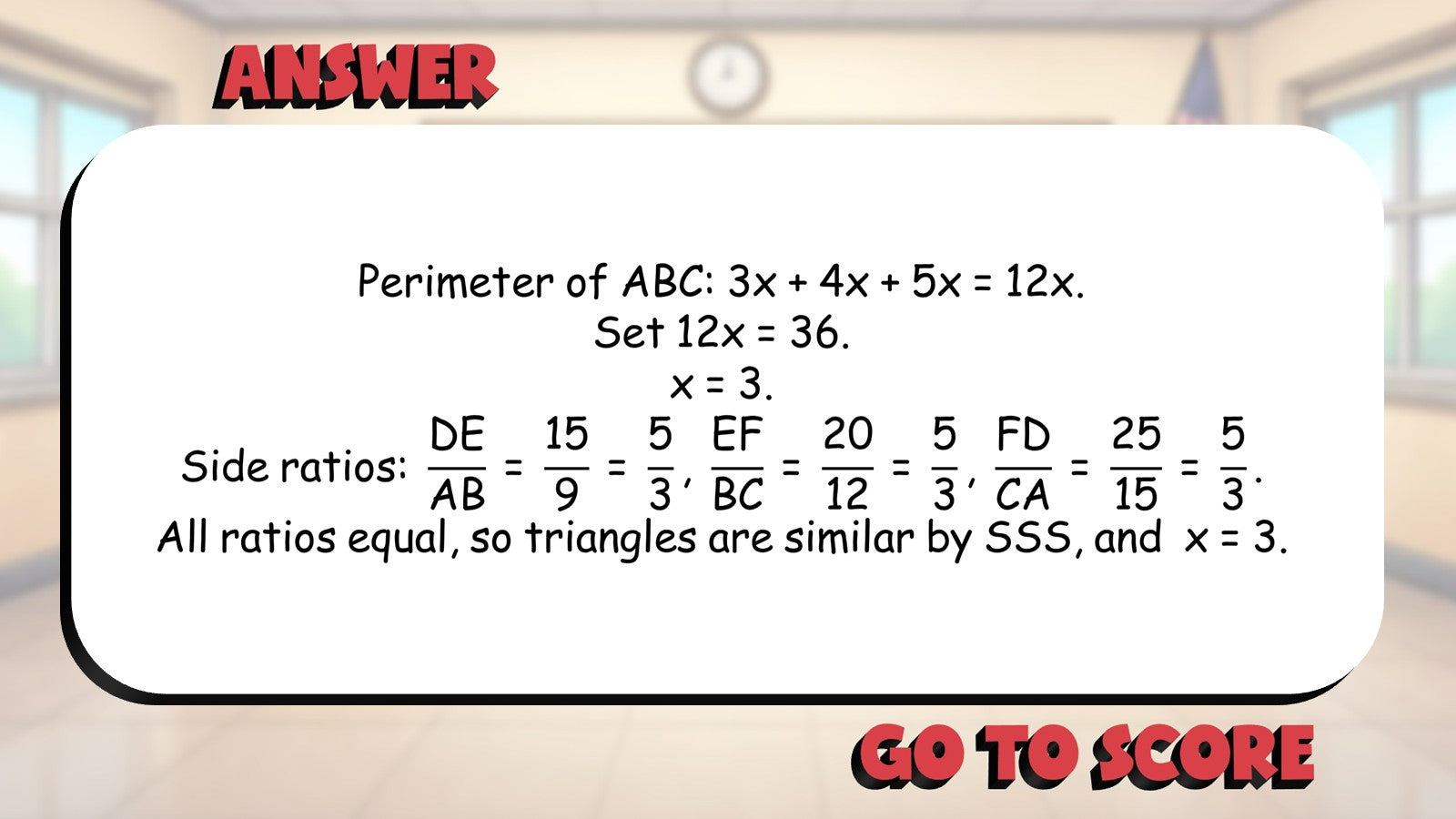 Similar Triangles BIG TERRIBLE GAME - No Prep Geometry Math Review Activity
