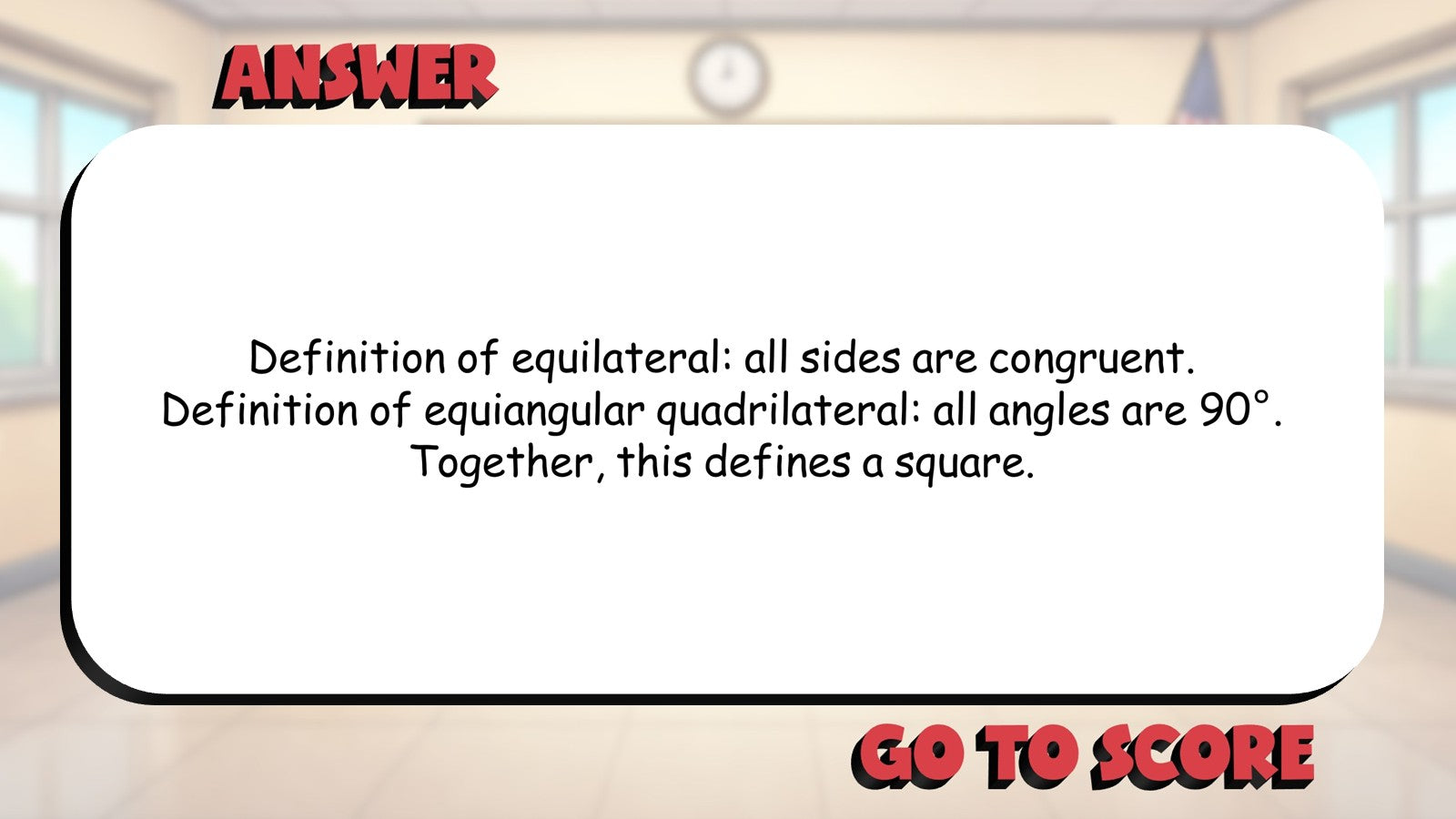 Reasoning BIG TERRIBLE GAME - No Prep Geometry Math Review Activity