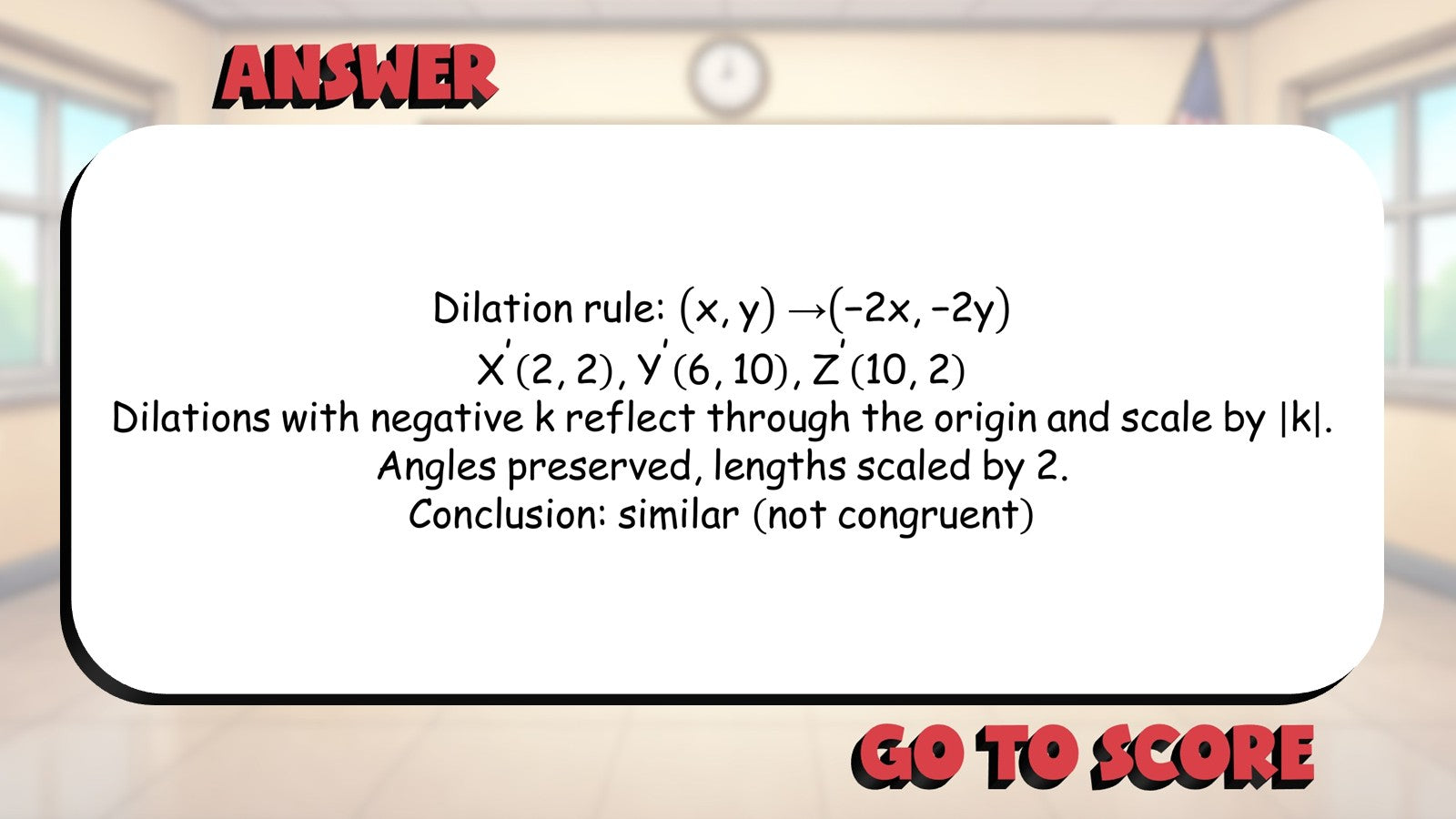 Congruence & Similarity Transformations BIG TERRIBLE GAME - Geometry Math Review