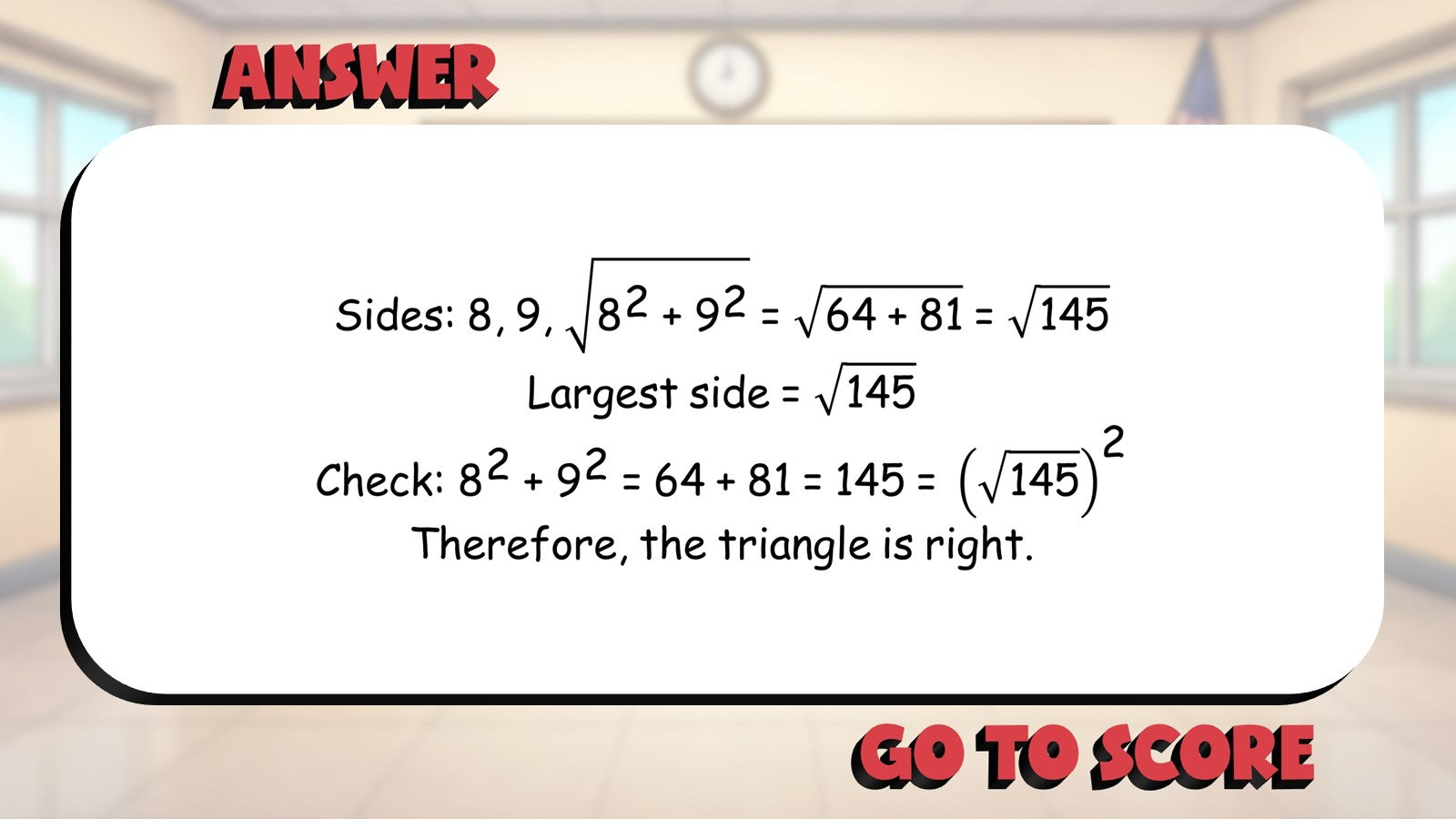 Converse of Pythagorean Theorem BIG TERRIBLE GAME - No Prep Geometry Math Review