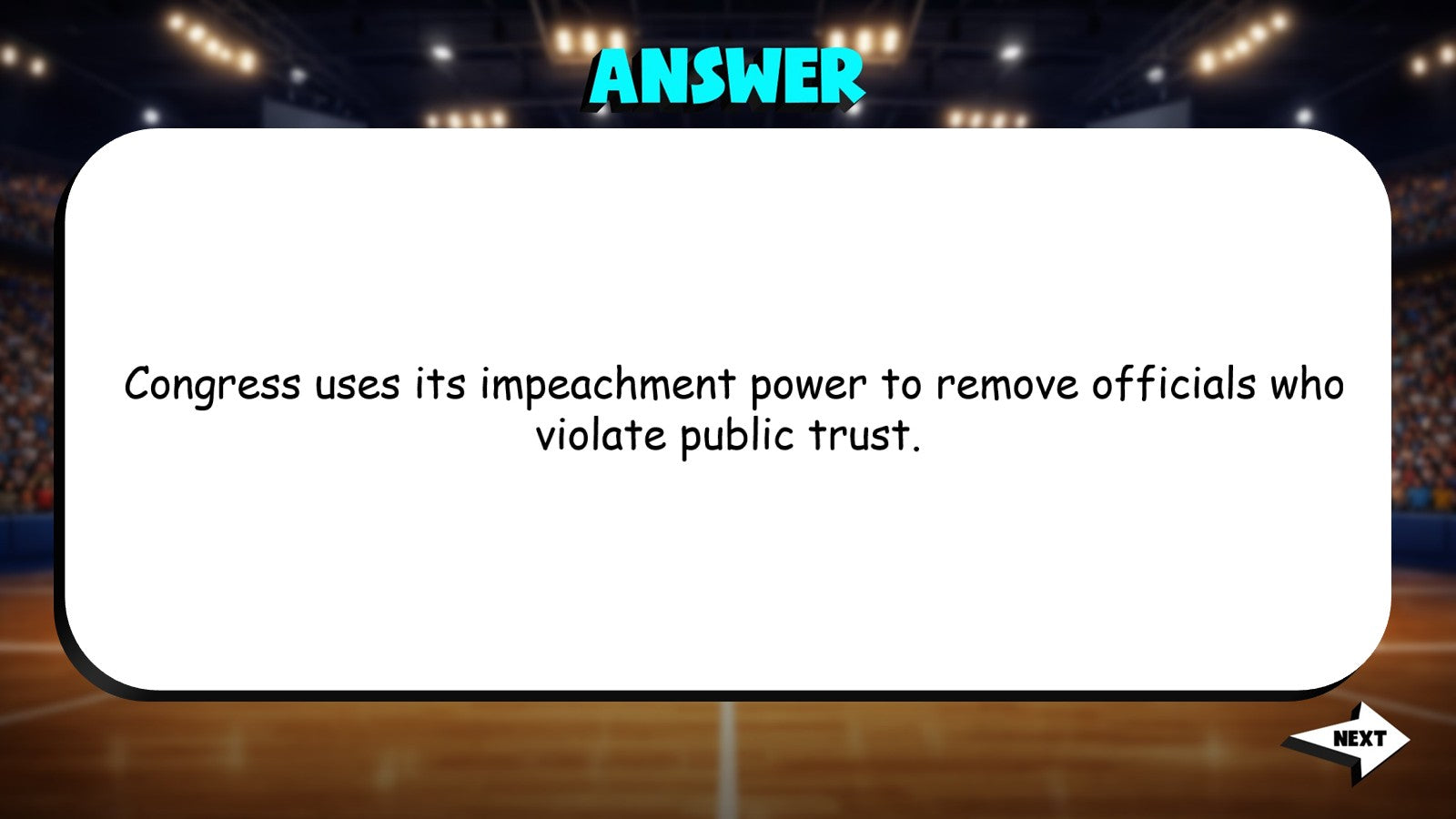 Powers of Congress TRASHKETBALL Civics Game - No Prep Review Activity