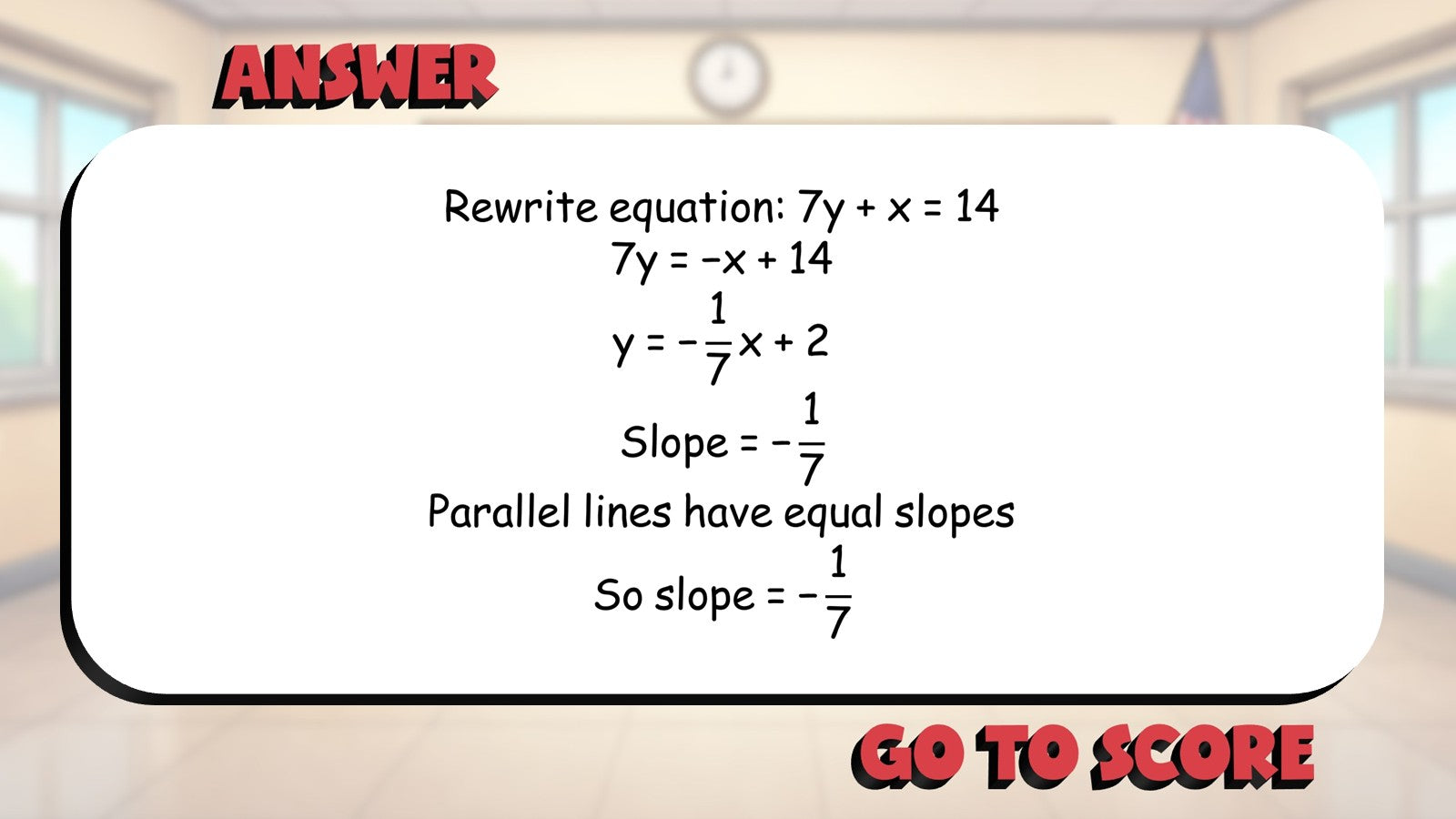 Slopes of Parallel Lines BIG TERRIBLE GAME - No Prep Geometry Math Review