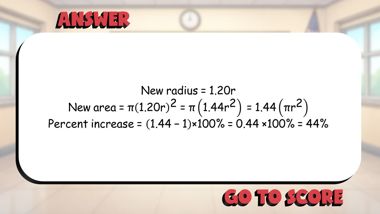 Area of a Circle BIG TERRIBLE GAME - No Prep Geometry Math Review Activity