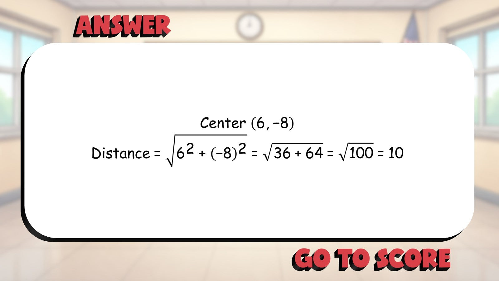 Use Circles to Solve Problems BIG TERRIBLE GAME - No Prep Algebra 2 Math Review