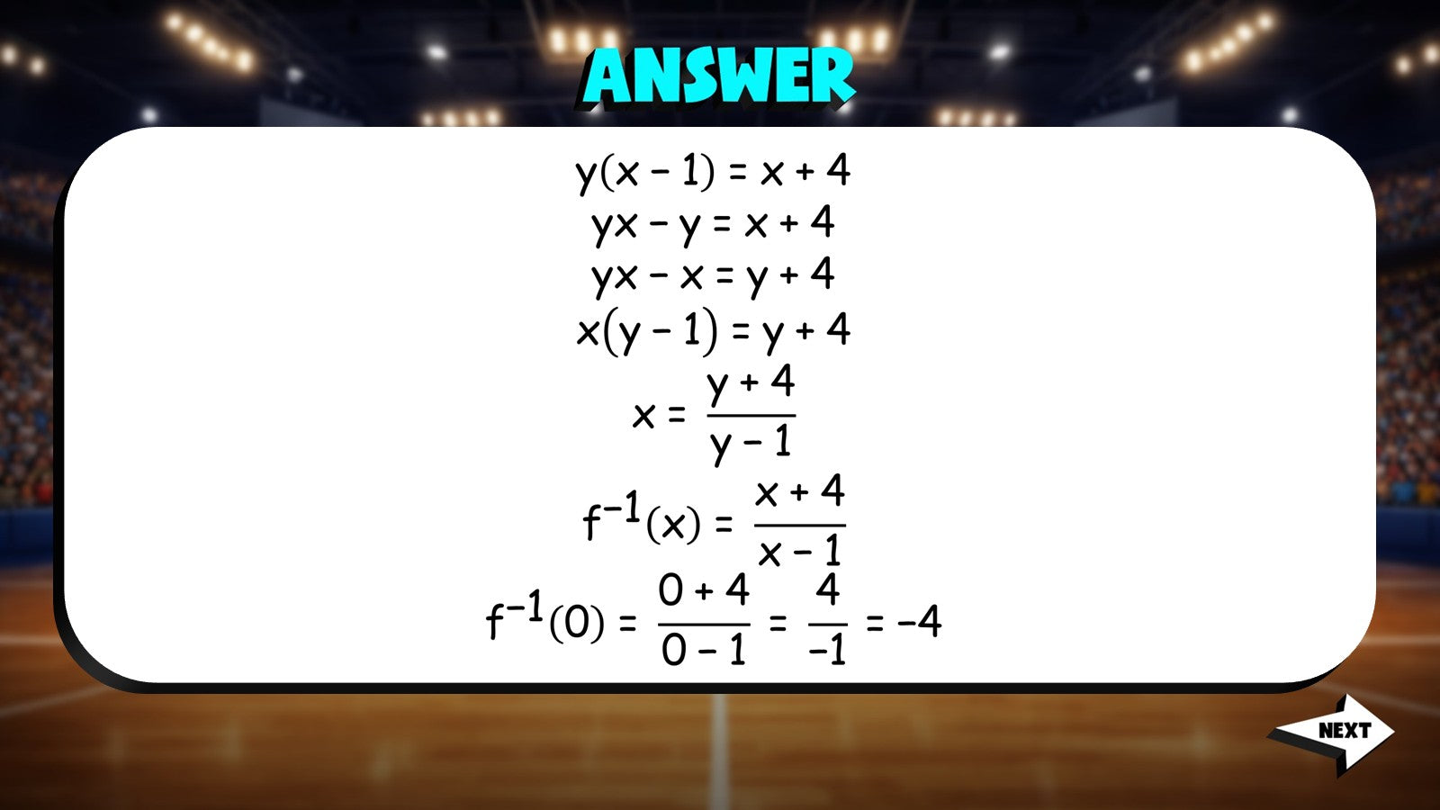 Inverse Function Definition TRASHKETBALL Math Game - No Prep Algebra 2 Review