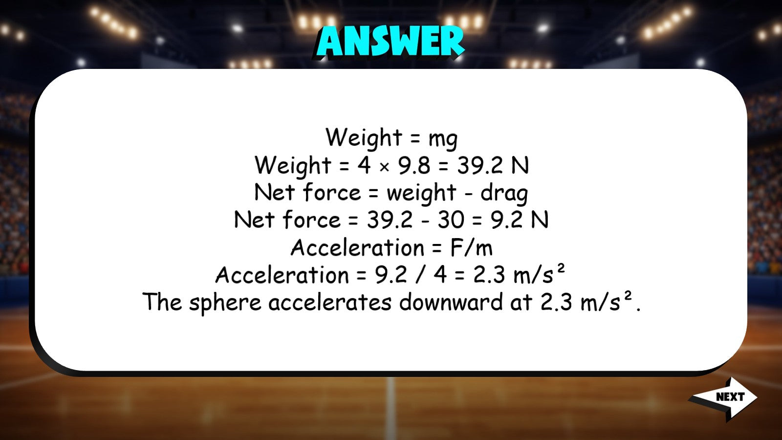 Terminal Velocity Concept TRASHKETBALL Science Game - No Prep Physics Review