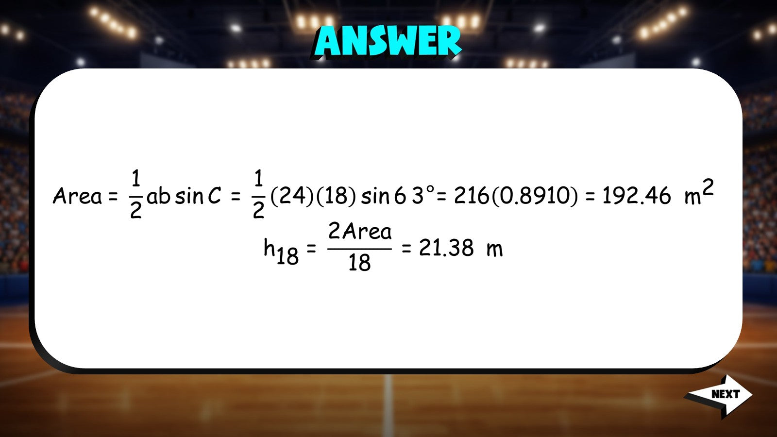Area of Triangles TRASHKETBALL Math Game - No Prep Algebra 2 Review Activity