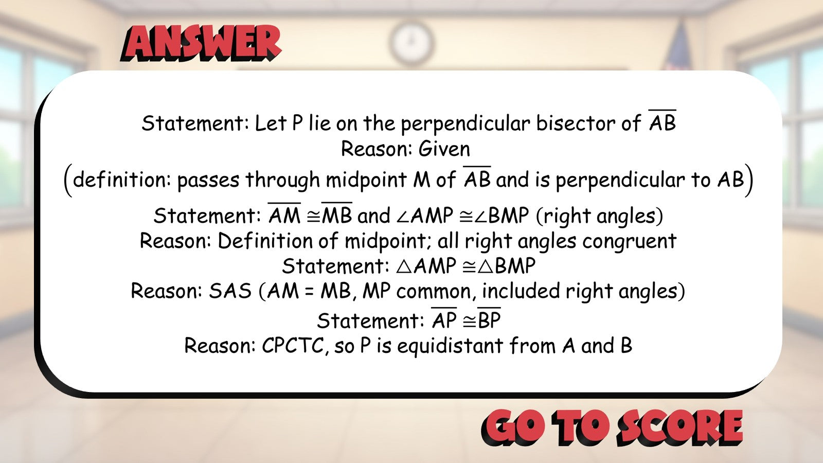 Two Column Proofs BIG TERRIBLE GAME - No Prep Geometry Math Review Activity