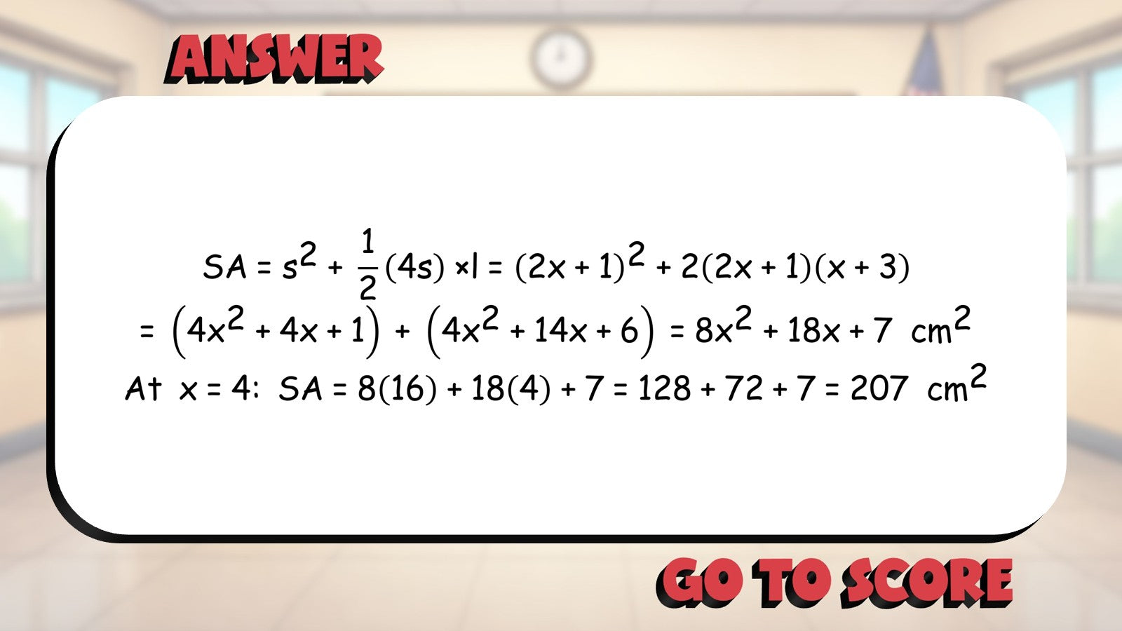 Surface Area of Pyramids BIG TERRIBLE GAME - No Prep Geometry Math Review
