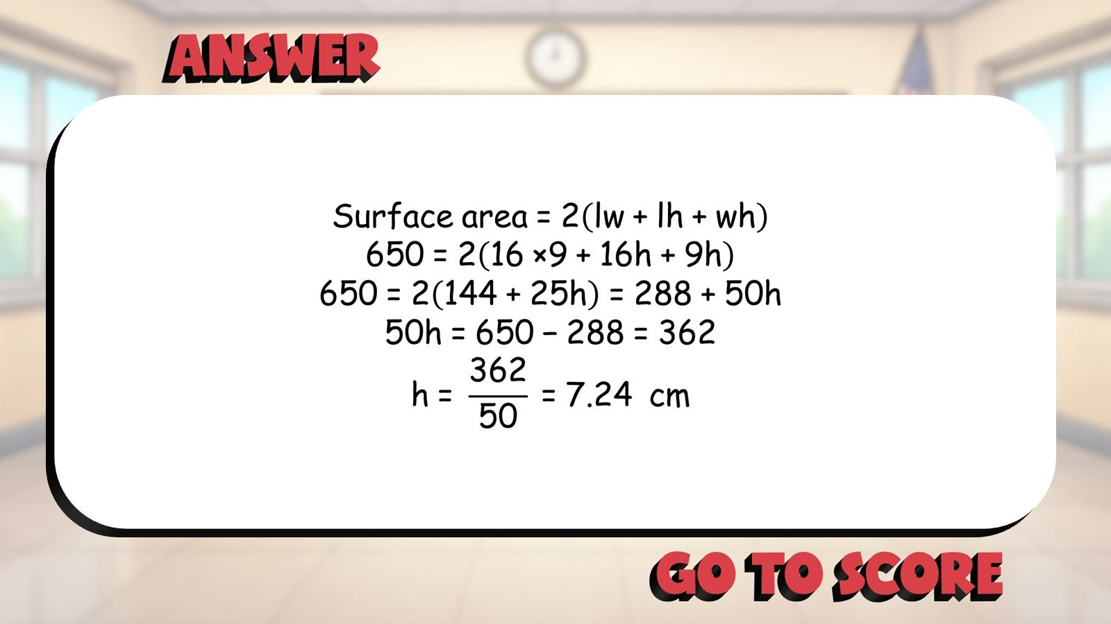 Surface Area of Prisms BIG TERRIBLE GAME - No Prep Geometry Math Review Activity