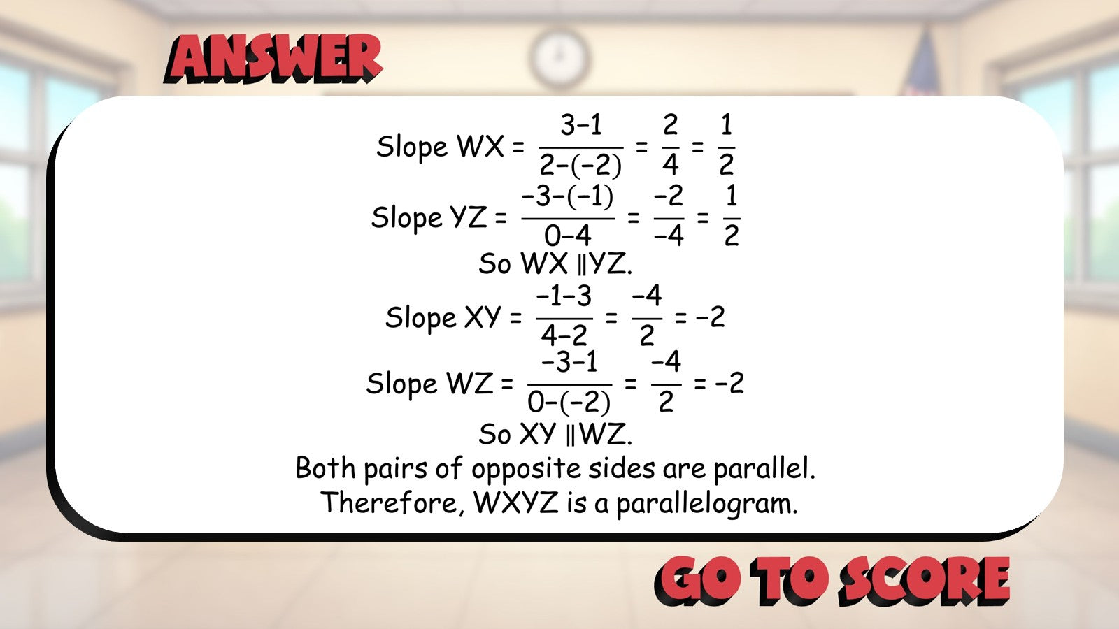 Conditions for Parallelograms BIG TERRIBLE GAME - No Prep Geometry Math Review