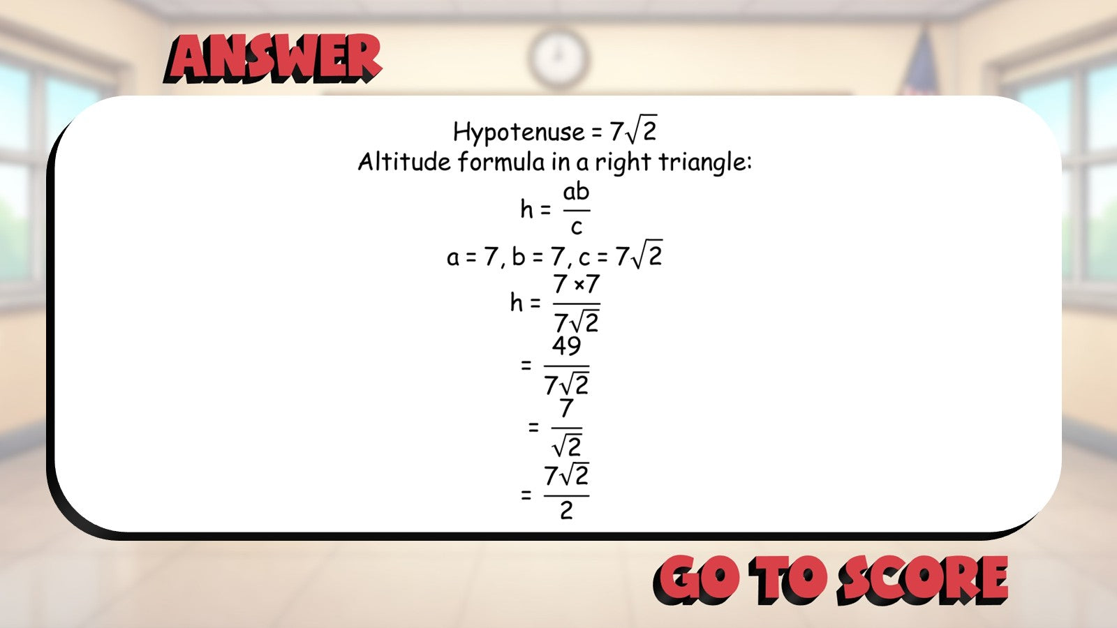 Special Right Triangles BIG TERRIBLE GAME - No Prep Geometry Math Review