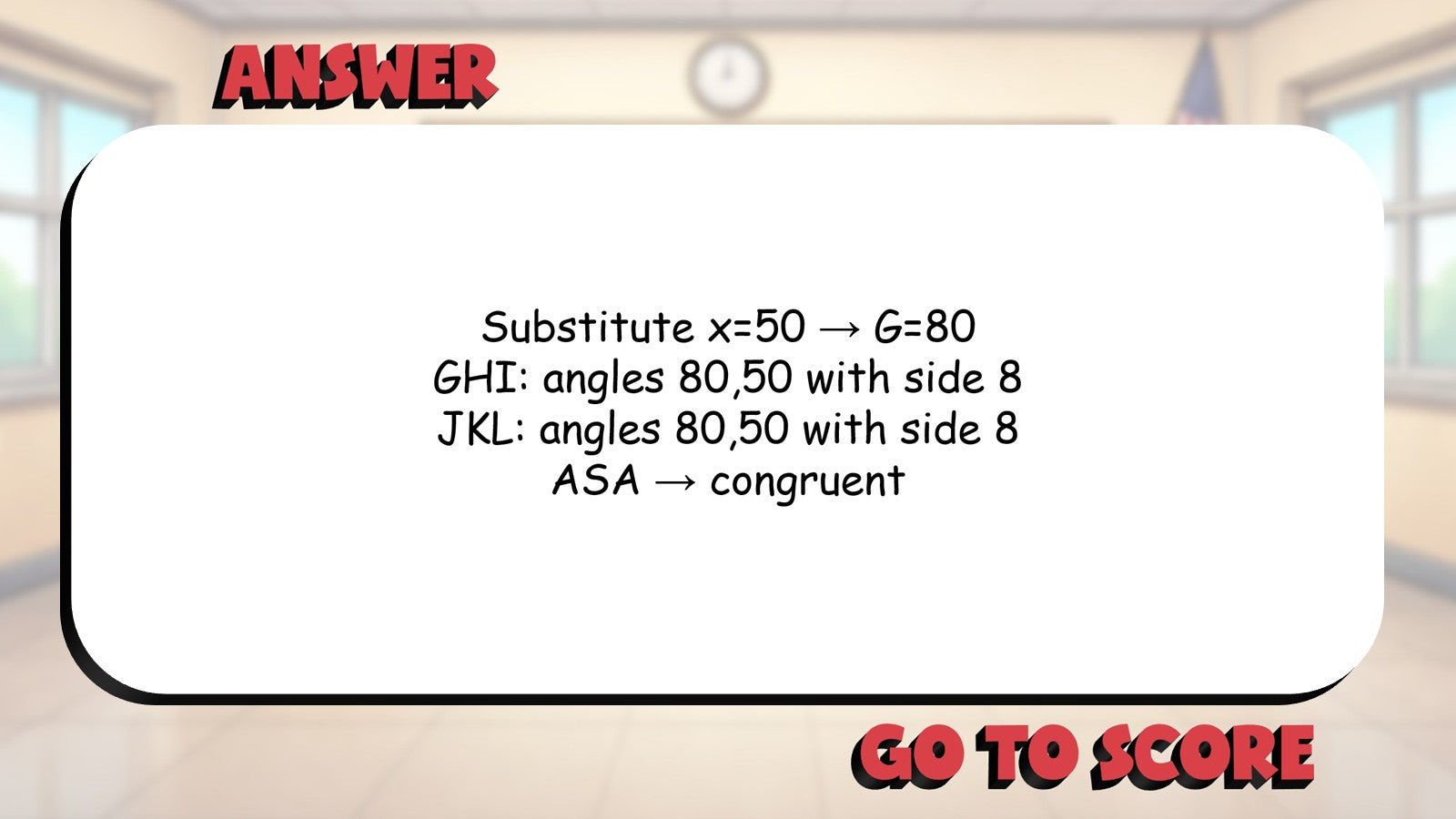 ASA Congruence BIG TERRIBLE GAME - No Prep Geometry Math Review Activity