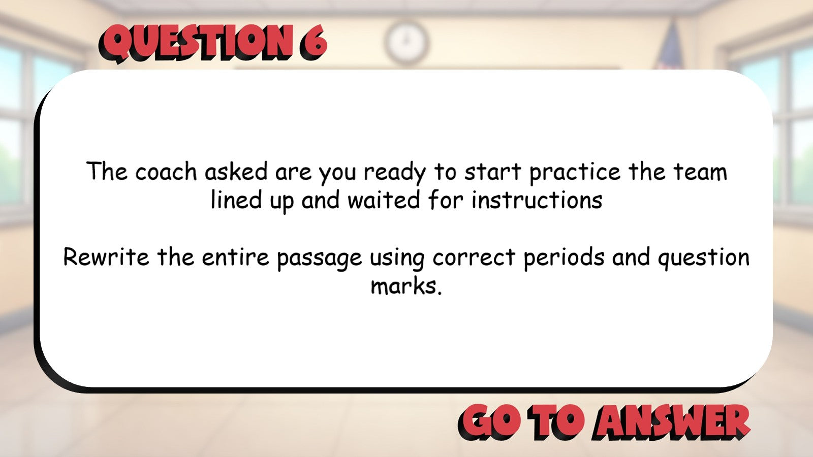 Identify Punctuation Errors BIG TERRIBLE GAME - No Prep Grade 3 ELA Review